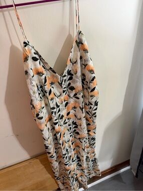 NWT Rêveuse Size 3x floral slip dress maxi peach green